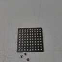 Square Shower Drain Cover, 4 Inch, SUS304 Stainless Steel, Hair Catcher Filter, Brushed Finish (Brushed Nickel)