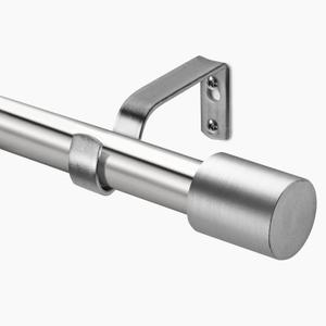 Deconovo Heavy-Duty Nickel Cylinder Curtain Rod, Adjustable 30-48 Inch Decorative Window Rod, 1 Inch Metal Tube for Curtains, Drapes & Blackout Panels, Easy Installation, Elegant Finials