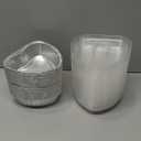 Hushee 36 Pcs 12 oz Valentine's Day Heart Shaped Cake Pan with Lid 5.5 Inch Aluminum Foil Disposable Cupcake Baking Pan Heart Food Packing Muffin Tin Liner Pudding Cooking Cup for Mother's Day