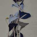 2 Sets of Blue Grey Nursery Garland 24Pcs Royal Fabric Linen Baby Banner Triangle Pennant Flags Streamers for Kids Boys Nautical Birthday Baby Shower Party Decorations Baby Bedroom Nursery Decor