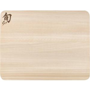 Shun Cutlery Small Hinoki Cutting Board, 10.75" x 8.25" Small Wooden Cutting Board for Kitchen, Medium-Soft Wood Preserves Knife Edges, Forest Stewardship Council Certified, Japanese Chopping Board
