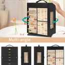 AKOZLIN Jewelry Box 6-Tier Organizer Functional 360 Rotating Jewelry Storage Case for Women Girls Ring Necklace Earring Bracelet Holder with Mirror