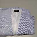 Leisure Mens Striped Seersucker Slim Fit Suit Grooms Lightweight Sear Sucker Suit for Wedding (Blue, XL)