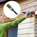 10 Pieces 2 Inch Paint Brush,Flat Paint Brushes Professional Paint Tools with Treated Plastic Handle for DIY Paint,Furniture,Fences,Deck,and Wall Trim (Black 10 Pack)