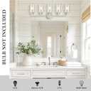 Emliviar 5-Light Brushed Nickel Vanity Light for Bathroom, Modern Vanity Sconce Over Mirror with Clear Glass Shade, YCE253B-5W BN