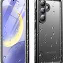 Cozycase for Samsung Galaxy S24 Waterproof Case - 360 Heavy Duty Full Body Protection/Shockproof/Dustproof/Double/Front and Back/IP68/S 24 Protective Case with Screen/Camera Protector Slim Black