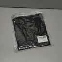 Rooscier Women's Notch V Neck Ribbed Knit Slim Fit Short Sleeve Basic T Shirts Blouse Tops (Black, M)