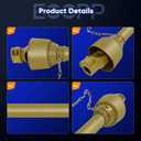 ECCPP [40.55"-27.56" ] PTOShaft,1-3/8" PTO Drive Shaft,Series 1 Tractor PTO Shaft, 16-25Pk, Yellow pto drive shaft,Suitable for small and medium-sized vehicle models