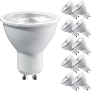 GU10 LED Bulbs, Dimmable 7W (50W Halogen Equivalent) LED Light Bulbs, 3000K Warm White Light, 10 Pack 630LM Bulb for recessed Ceiling Light Track Light Spotlight