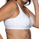 Vanity Fair Women's Beauty Back Smoothing Wireless Bra, Comfort and Support, Simple Sizing (White, L)