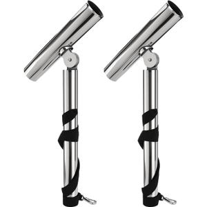 SPARKWHIZ Outrigger Fishing Rod Holders for Trolling, Stainless Steel Adjustable Pole Holder for Marine Boat, Kayak, Yacht, 2 Pack