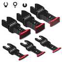 16PCS Japanese Teeth Oscillating Tool Blade, CRV Extra Long Multi Tool Blade Kits for Wood Clean Cutting, Universal Oscillating Saw Blades Fit Dewalt Bosch Milwaukee Ryobi