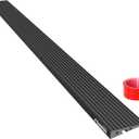 Ruedamann 0.8" Rise PVC Threshold Ramp for Doorways, 1700 lbs Load Capacity, Odor-Free & Cuttable Door Threshold Ramp for Wheelchair, Scooter, Stroller, Curb, and Tile, Indoor & Outdoor Use, Black (3/4")