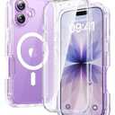 Diaclara Magnetic Designed for iPhone 17 Case 6.3 Inch Full Body Bumper,[Compatible with MagSafe] Military Drop Proof Cover with Built-in Touch Sensitive Anti-Scratch Screen Protector Clear