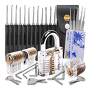 Waterproof Keyed Long Shackle Padlock Kit, Covered Aluminum Lock Set with Hardened Pick Steel Shackle, Heavy Duty Anti-Rust Security Lock for Picking Gym Locker, Outdoor Gate Fence, Toolbox,WES-285