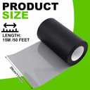 Feifeiya 11" x 50' Butyl Deck Joist Tape Flashing and Ledger Protect Rim Tape Waterproof Black Wheel Rim Support Belt for Decking Seal Wood Beams Roof Terraces Crossbeams