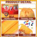 Cunno 24 Pieces Camping Party Favor Camping Adventure Drawstring Goodie Candy Gift Treat Bags for Birthday Hiking Adventure Party Supplies 7.09 x 5.12 Inches