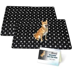 EZwhelp Reusable Dog Pee Pads, Washable Waterproof Mats for Dog Potty Training or Whelping Pads, 48x48 Inch, 2 Pack