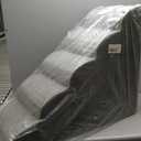 Curved Dog Stairs Ramp for High Beds 28" H, 5-Step Dog Steps for Small Dogs and Cats, Pet Stairs for High Bed Climbing, Non-Slip Balanced Pet Step Indoor, Grey