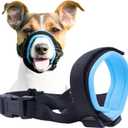 Gentle Muzzle Guard for Dogs - Prevents Biting and Unwanted Chewing Safely Secure Comfort Fit - Soft Neoprene Padding  No More Chafing  Training Guide Helps Build Bonds with Pet (S+, Blue)