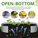 2PCS 6x3x1ft Galvanized Metal Raised Garden Bed Kit,Outdoor Planter Box Vegetables,Flowers,Herbs Durable Rust-Resistant Patio Gardening Beds