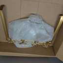 Double Prong Over The Door Hook Rack, with 4 Triple Hooks to Hang Your Coats, Hats, Towels, Purses and More in Your Bathroom, Bedrrom or Walk-in Closets - Gold