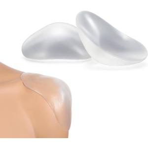 Silicone Shoulder Pads for Womens Clothing Reusable Push-Up Enhancers Anti-Slip Shoulders Invisible Breathable Shoulder Push-Up Pads for Stylish Look and a Perfect Fit 1 Pair (Transparent)