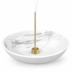 Incense Holder for Sticks Round Insence Bowl Minimalist Plate 6.2 ” Width