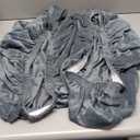 H.VERSAILTEX Velvet Stretch Couch Cushion Cover Plush Cushion Slipcover for Chair Loveseat Sofa Cushion Furniture Protector Seat Cushion Sofa Cover (2 Piece Medium Sofa Cushion Covers, Stone Blue)