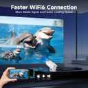 Mini Projector, Support 4K 1080P Portable Projector with Dual Band WIFI6 5G Wireless 5.2 Bluetooth Android 11, 160 ANSI Lumens, 180 Rotatable, Auto Keystone Correction,35"-130" Screen 001