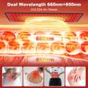 Large Red Light Therapy Pad for Body 24"x12", 660nm & 850nm Near Infrared Light Therapy Mat 35w with 10-90min Timer Setting for Back, Waist, Shoulder & Joints Alleviate Discomfort