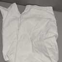 Plaid&Plain Men's Slim Fit Dress Pants Stretch Khaki Pants Wrinkle Free (White) 38Wx28L
