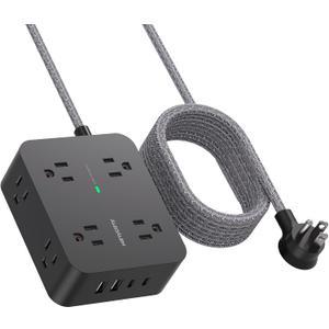 Extension Cord 6 Ft, HANYCONY Surge Protector Power Strip Long Cord 8 Outlets 4 USB Ports(2 USB C), Wall Mount, 1080J Surge Protection, Desk Charging Station for for Home Office Dorm Room Essentials Extension Cord 6 Ft, HANYCONY Surge Protector Power Strip Long Cord 8 Outlets 4 USB Ports(2 USB C), Wall Mount, 1080J Surge Protection, Desk Charging Station for for Home Office Dorm Room Essentials