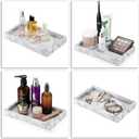 Sumnacon Bathroom Napkin Holder Countertop Stylish Napkin Holders for Paper Napkins Hand Towels Bathrooms Guest Towel Holder Marble Flat Napkin Holder for Vanity Back of Toilet Dining Table Kitchen
