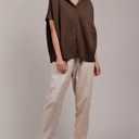 Xiaoxuemeng Womens Cardigan Sweaters Lightweight Knitted Hood Sweater Button Down Coat(Coffee-M)