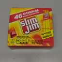 Slim Jim Smoked Meat Sticks, Original Flavor, 6g Protein Per Serving, Snack Size, Lunchbox Snack, 0.28 oz. (46 Count) (12.88 Ounce (Pack of 1)), BB Date: 04/16/2025