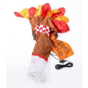 Thanksgiving Turkey Inflatables, Extra Large Blow Up Thanksgiving Turkey Wearing Pumpkins, Pre-lit Happy Thanks Giving Outdoor Inflatable Decorations