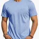 MAGCOMSEN Mens Pocket T Shirts Short Sleeve Cotton Moisture Wicking Plain Tshirts Casual Lightweight Summer Basic Tees, Size: M