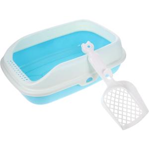 Cat Litter Box Open Top Kitty Litter Box Tray Potty Toilet for Small Medium Cats 16x11 inch 6 Pack, Assorted Colors