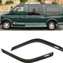 2pc Original Shatterproof Window Wind Deflector for Express/Savana 96-20,Outside Mount Rain Guard Set,Nice Looking Window Visor for Car,Vent Deflector for 96-20 Express/Savana 1500/2500/3500 92455