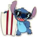 Open Road Brands Disney Lilo and Stitch Surfboard Wood Wall Art - Cute Stitch Wall Decor With Beach Theme (Blue/Aqua)