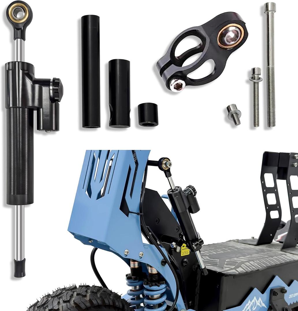 DOF DFGT08 Electric Scooter Steering Damper and Stablizer,DFGT08 Series EScooter Parts and Accessories, Fast Speed Dual Motor Off Road Electric Scooter Parts & Accessories (Black)
