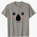 Funny Koala Bear Face Easy Halloween Costume Boys Girls T-Shirt, XL
