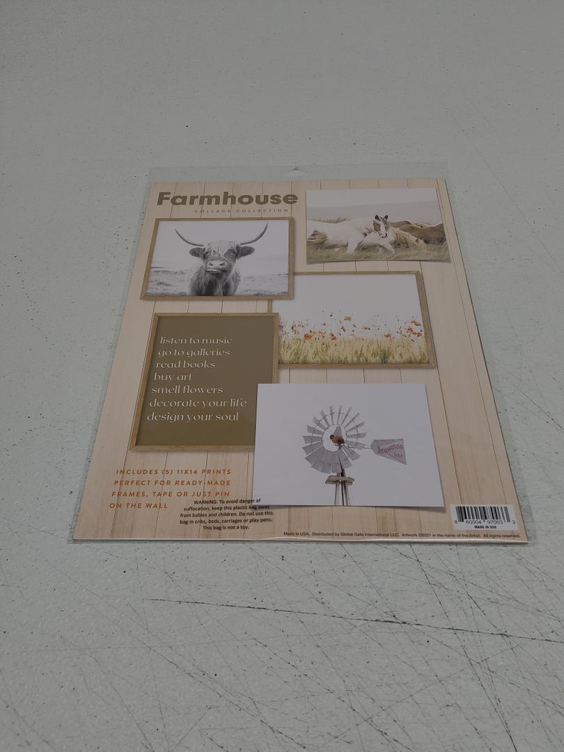 Farmhouse Collage Collection Includes (5) 11x14 Prints