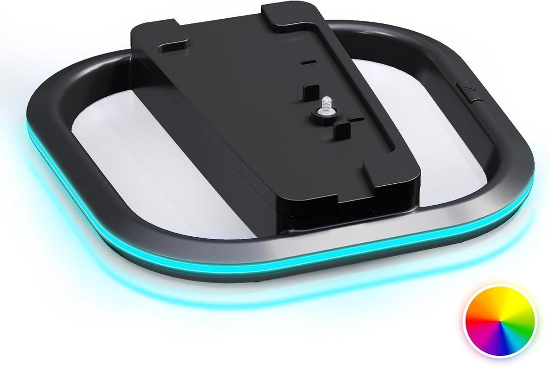 HONCAM Vertical Stand for PS5/PS5 Slim/Playstation 5 Pro Consoles, Playstation 5 Vertical Holder with 7 RGB Lights and a Screw, Black