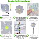 10pcs Reflective Bird Windmill, Pinwheel Prevention for Outside, Ultra Sparkly Pin Wheel to Deter Animal Devices, Keep Birds Away Wind Spinner for Outdoor Garden Yard Patio Lawn Decor