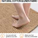 Kitchen Rugs and Mats Non Skid Washable [2PCS] (17.3" x 30"+ 17.3" x 48"), Absorbent Kitchen Floor Mats, Boho Cotton Kitchen Runner Rugs Comfort Standing Mat for Sink Hallway Laundry