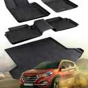 For Hyundai Tucson Floor Mats Cargo Liner 2022-2025 2026 (Gas Model Only) | All Weather, Rubber, Durable, TPE, Heavy Duty, Odorless, OEM-Style, Scratch-resistant, Full Set, Custom fit, Accessories