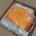 194 Pieces Thanksgiving Tableware Sets Serve 24 Guests Disposable Thanksgiving Plates Cups Napkins Tablecloths Cutlery Straws for Fall Theme Tableware Decorations Thanksgiving Party Supplies