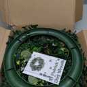 St Patricks Day Artificial Eucalyptus Wreath Saint Patrick Decorations for Front Door - St Paddys Shamrock Decor for Irish March Home Wall Porch Party Supplies